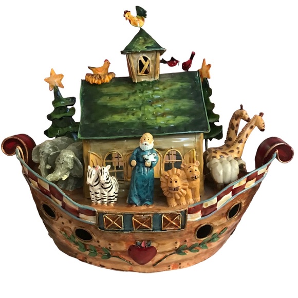 Kurt Adler Other - Kurt Adler NOAH'S ARK Table Lamp Metal Night Light Table Top Decoration